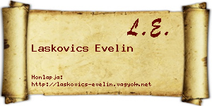 Laskovics Evelin névjegykártya